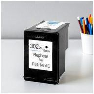HP 302XL Bk (F6U68AE) utángyártott tintapatron fekete